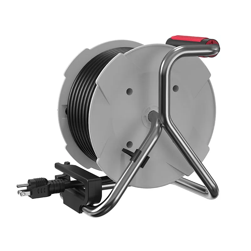 過負荷保護付き4アウトレットプラスチックコードリール50フィート