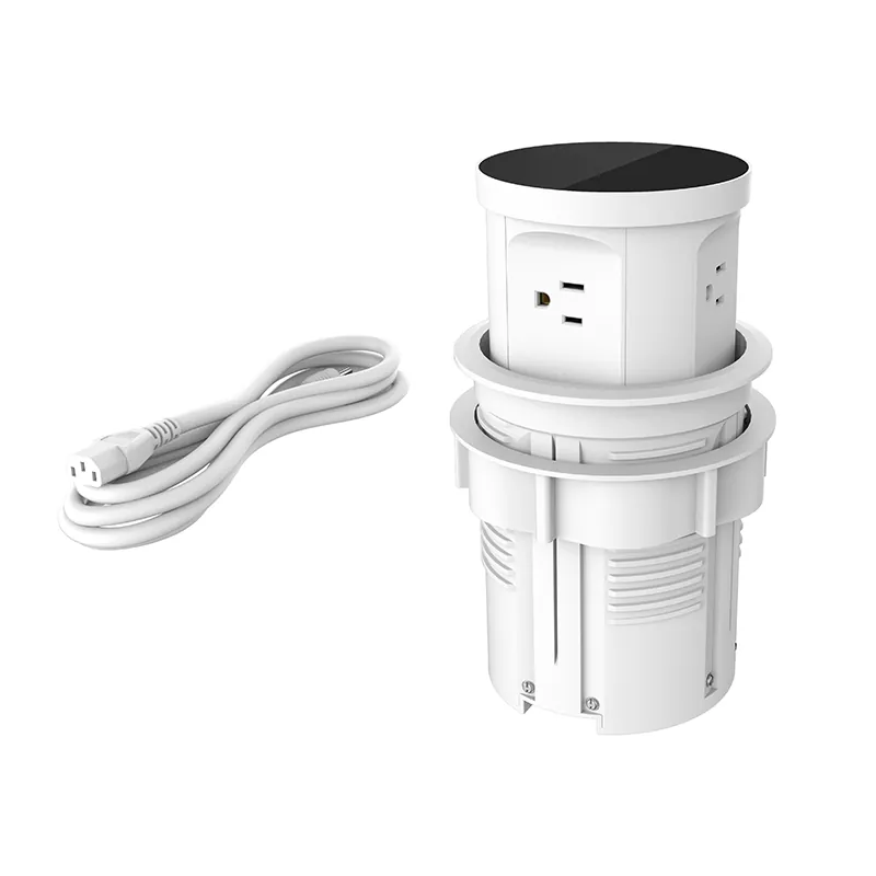 4口コンセント プラスチックデスク差込口 4口コンセント プラスチックデスク差込口