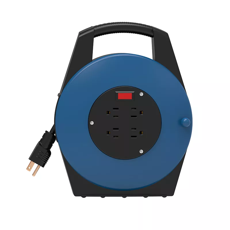 4アウトレットUSBプラスチックコードリール46ft 4アウトレットUSBプラスチックコードリール46ft